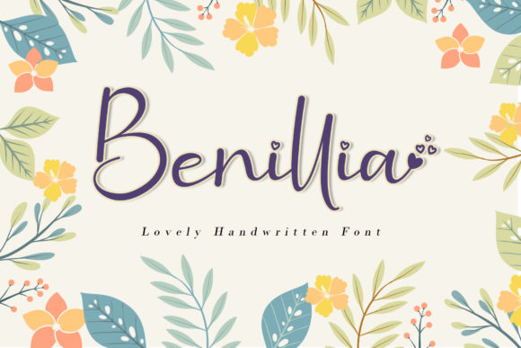 Benillia: A Sweet Handwritten Font for Brand Identity
