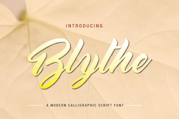Blythe: A Handwritten Font for Elegant Editorial Design