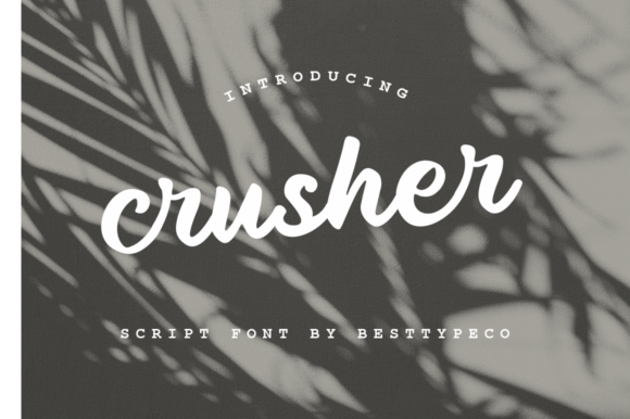 Crusher: A Sincere Script Font for Modern Editorial Design