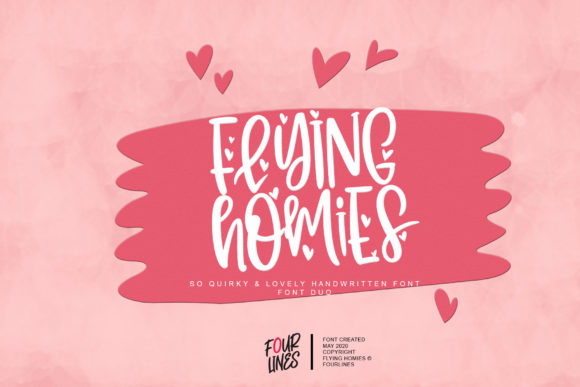 Flying Homies: A Quirky Handwritten Font for Crafters