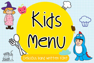 Kids Menu: A Playful Handwritten Font for Brand Identity