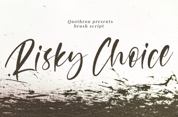 Risky Choice: A Handwritten Font for Editorial Elegance